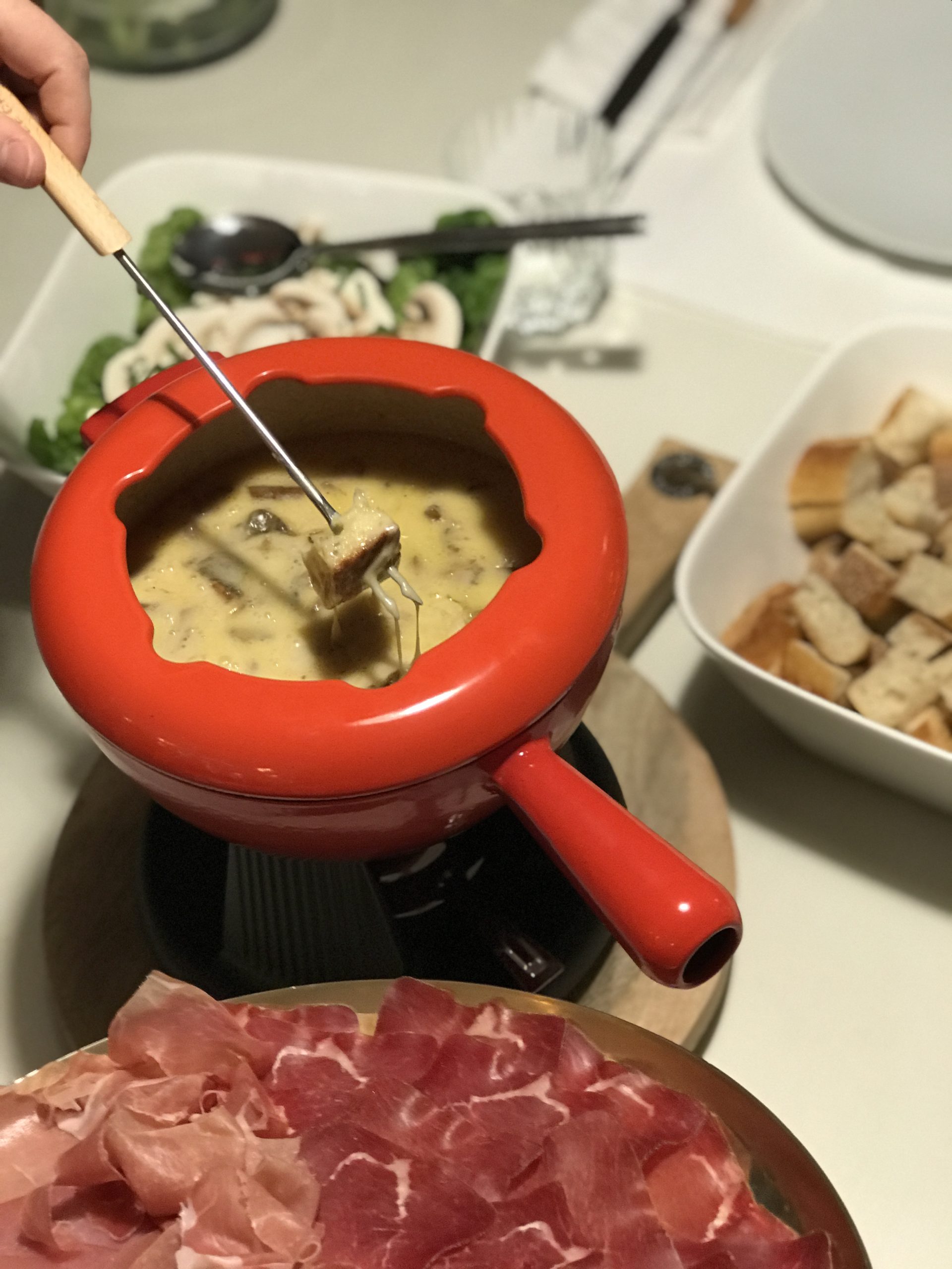 Fondue savoyarde aux cèpes