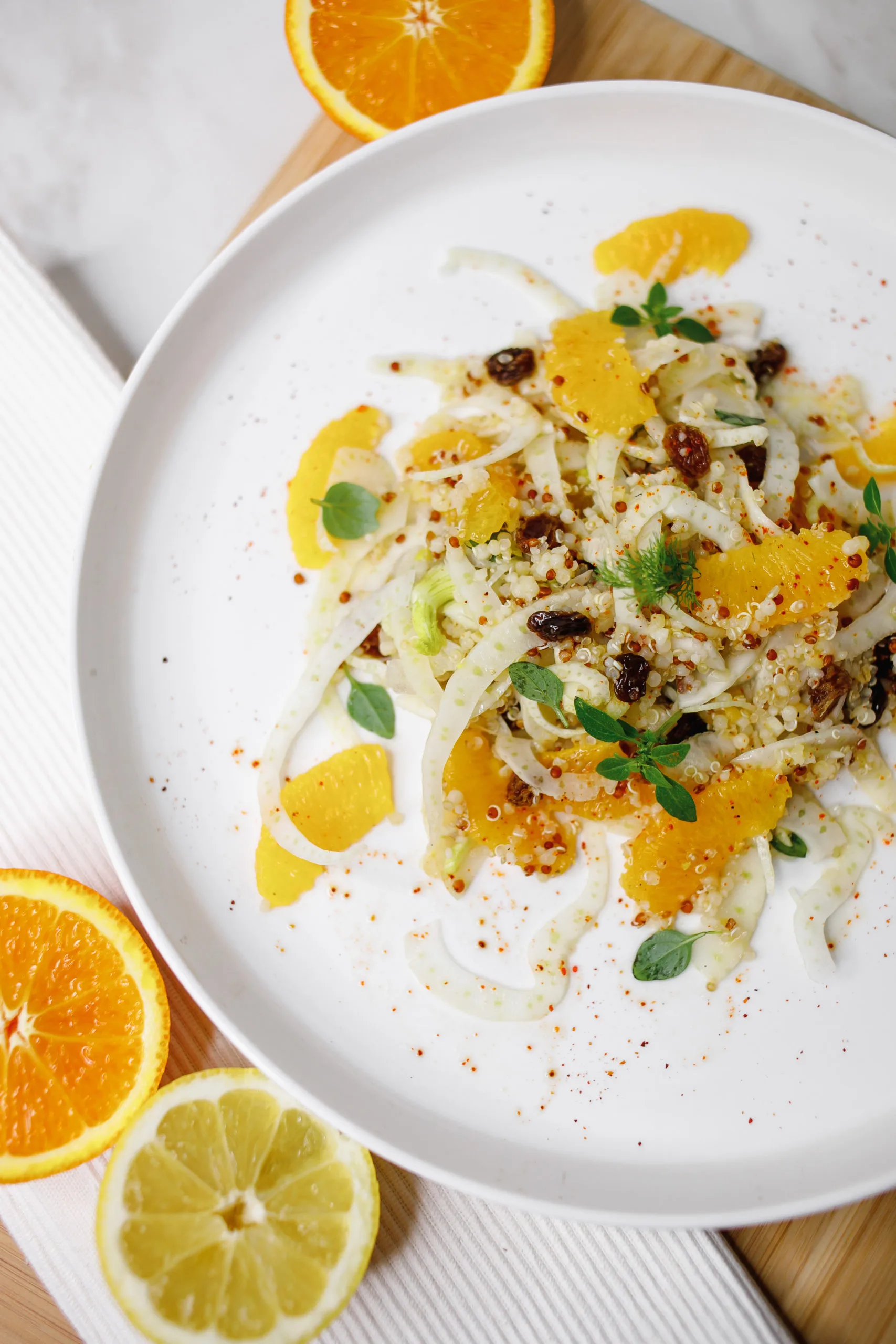 Salade de fenouil, boulgour et agrumes
