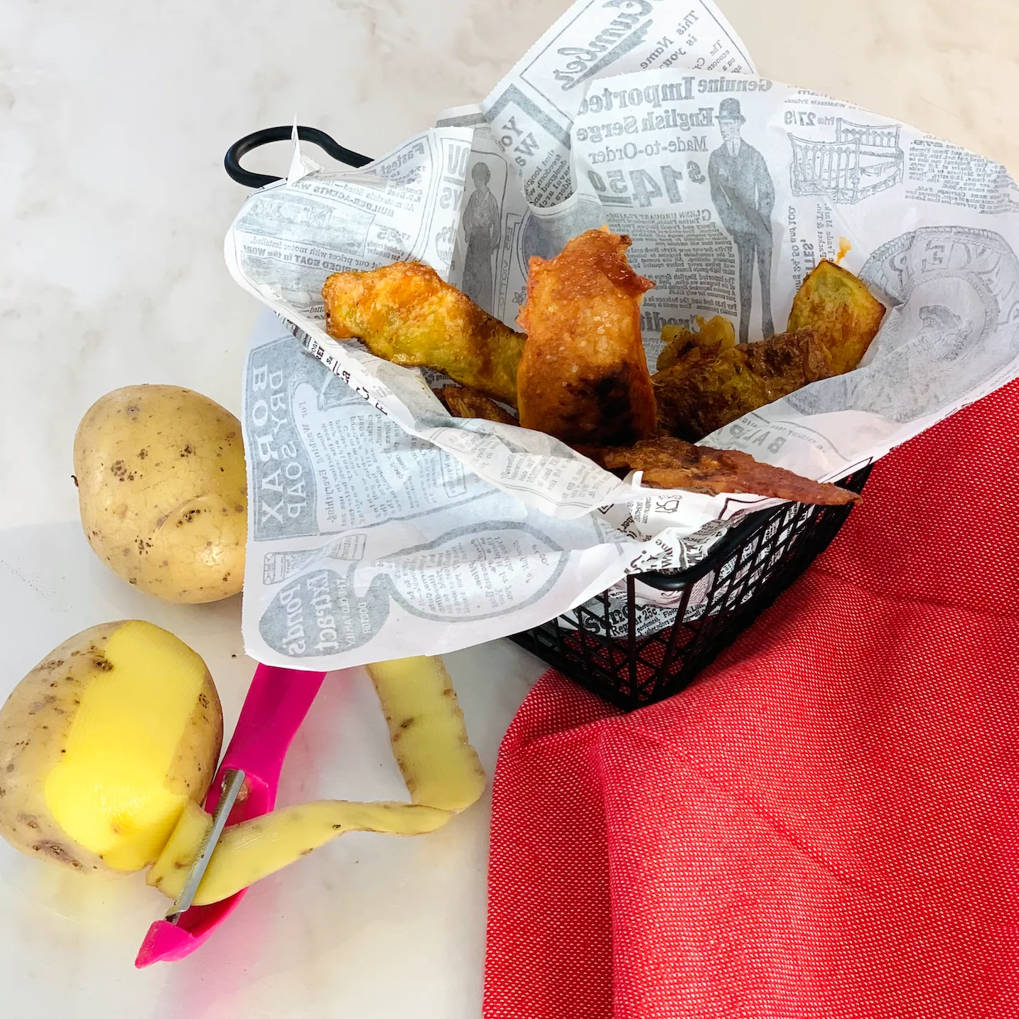 Chips de restes d’un « Poulet-Frites »