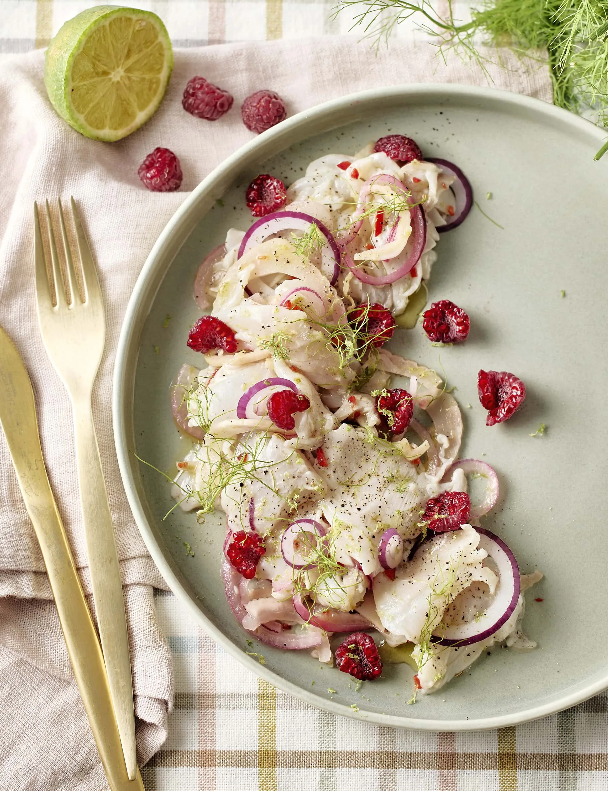 Ceviche de daurade au fenouil