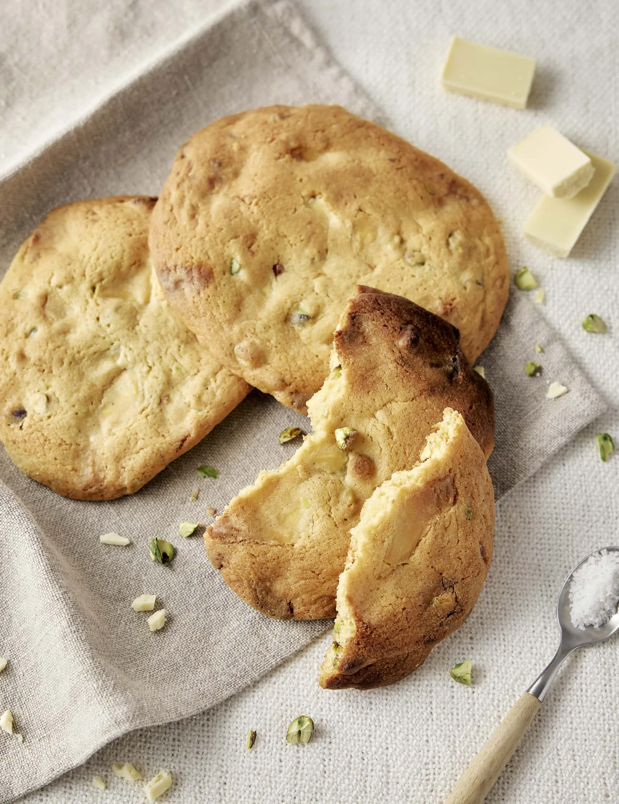 Cookies chocolat blanc et pistaches