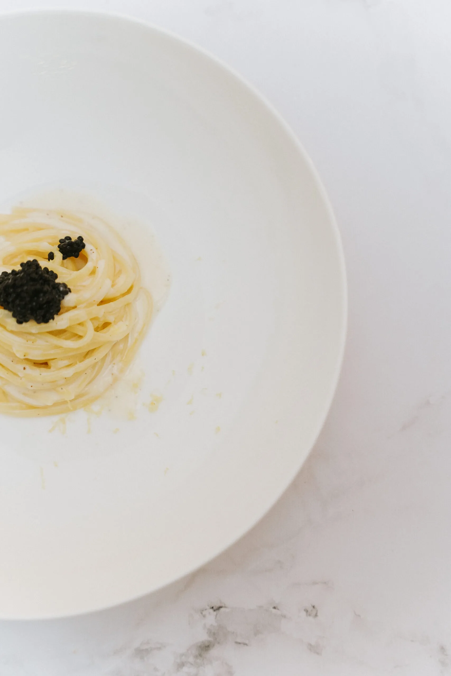 Spaghettis au citron et aux oeufs de hareng fumé