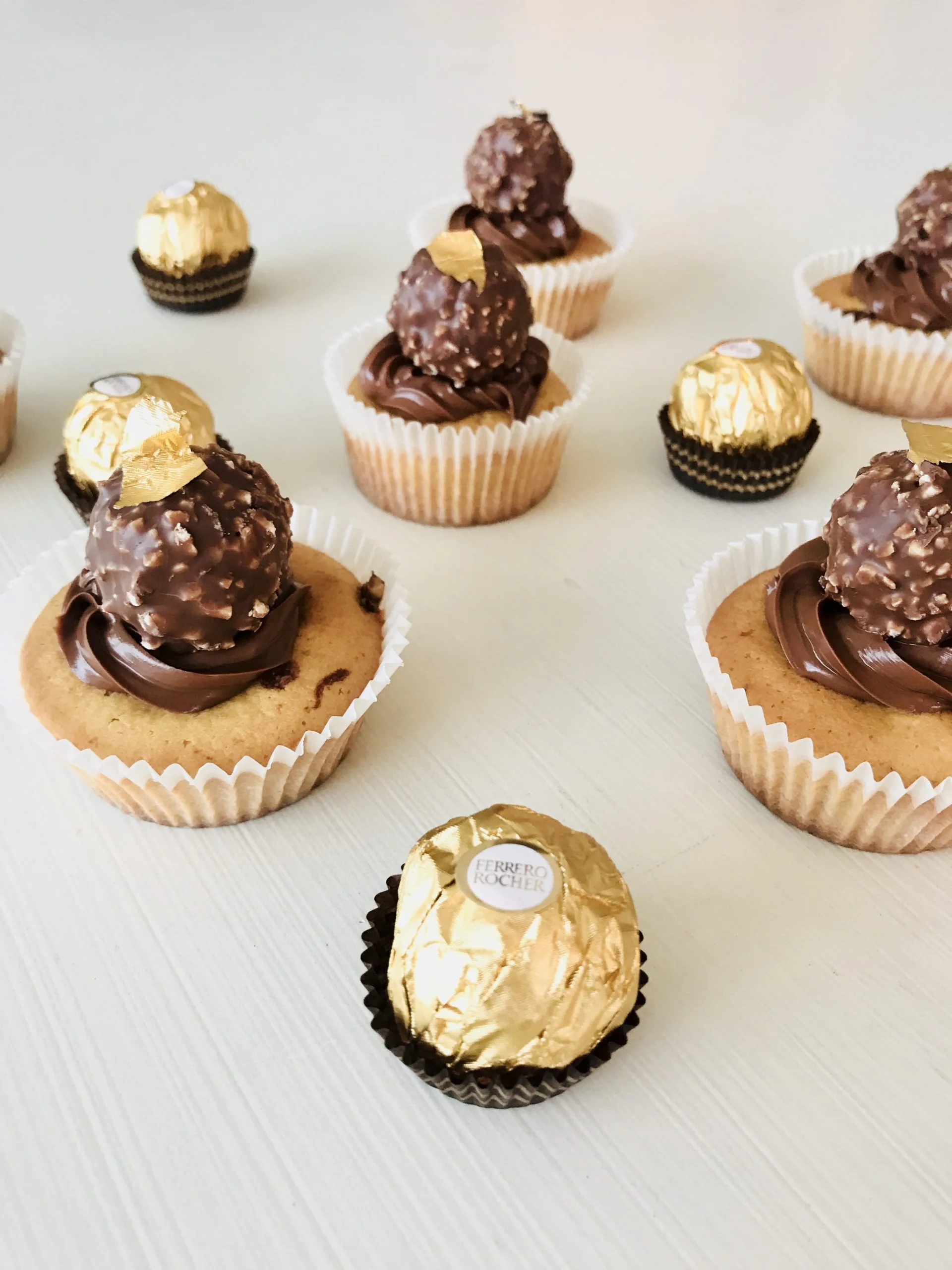 Cupcakes aux Ferrero Rocher