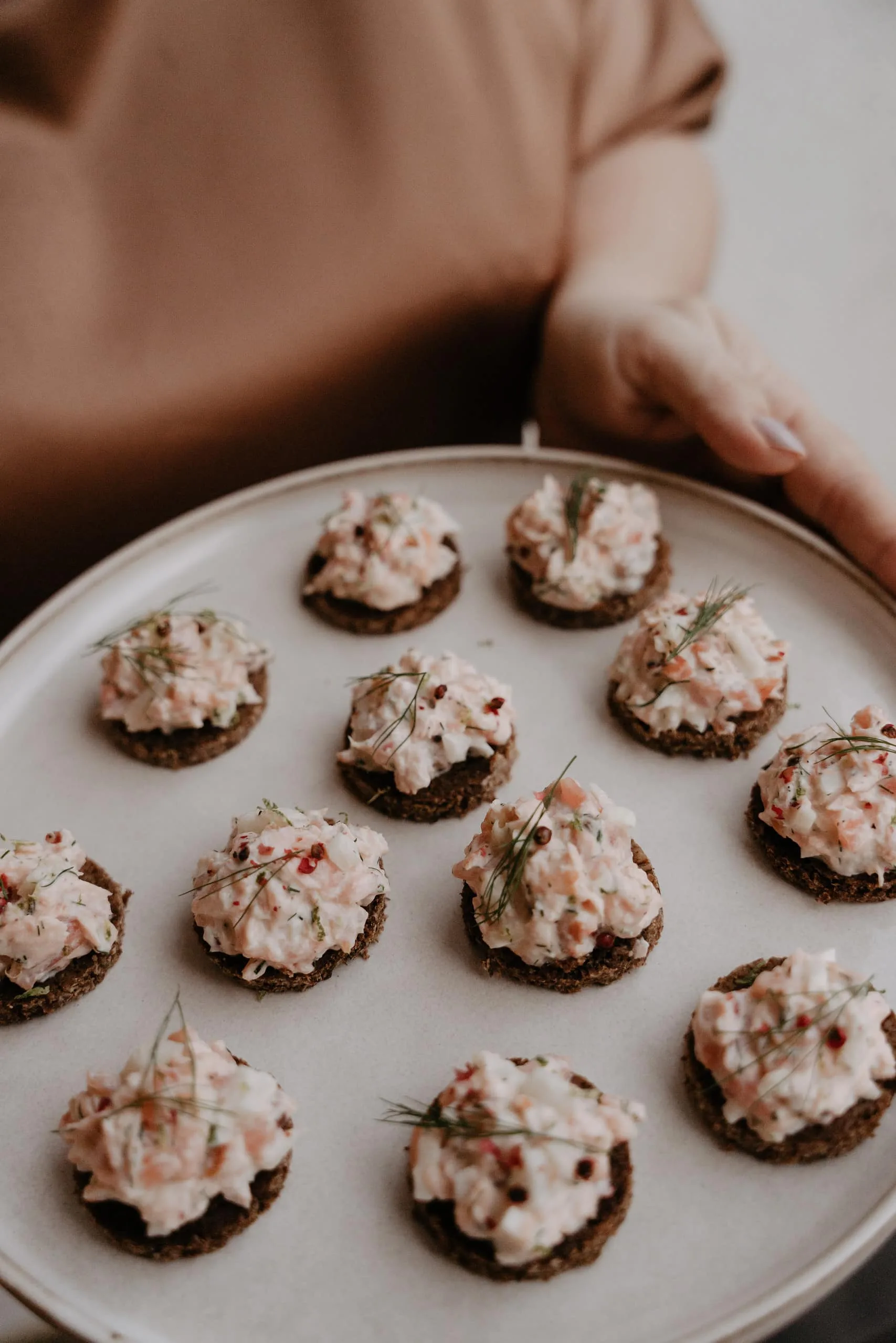 Rillettes aux deux saumons et pain noir