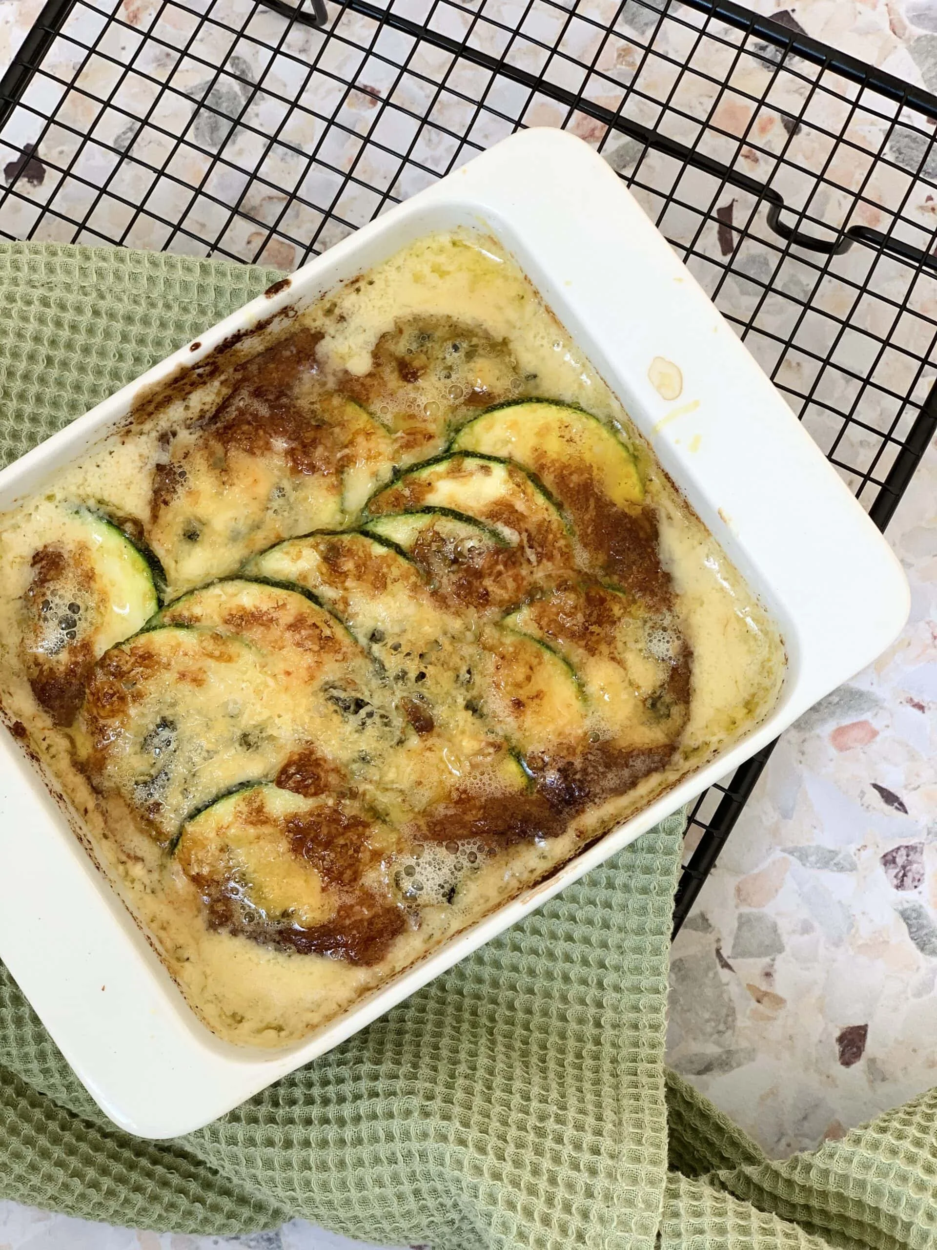 Gratin de courgettes au fromage bleu wallon
