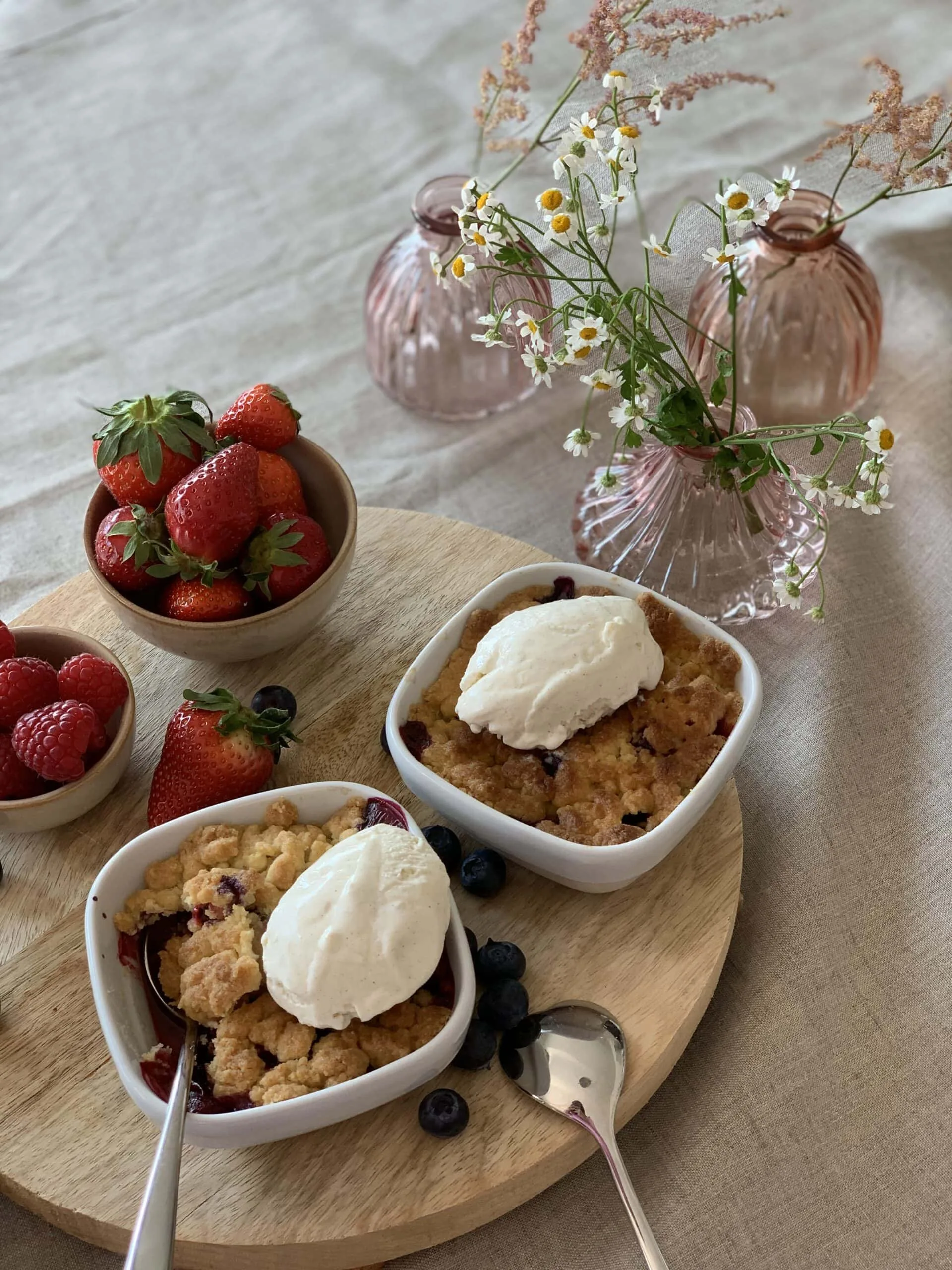 Crumble aux fruits rouges