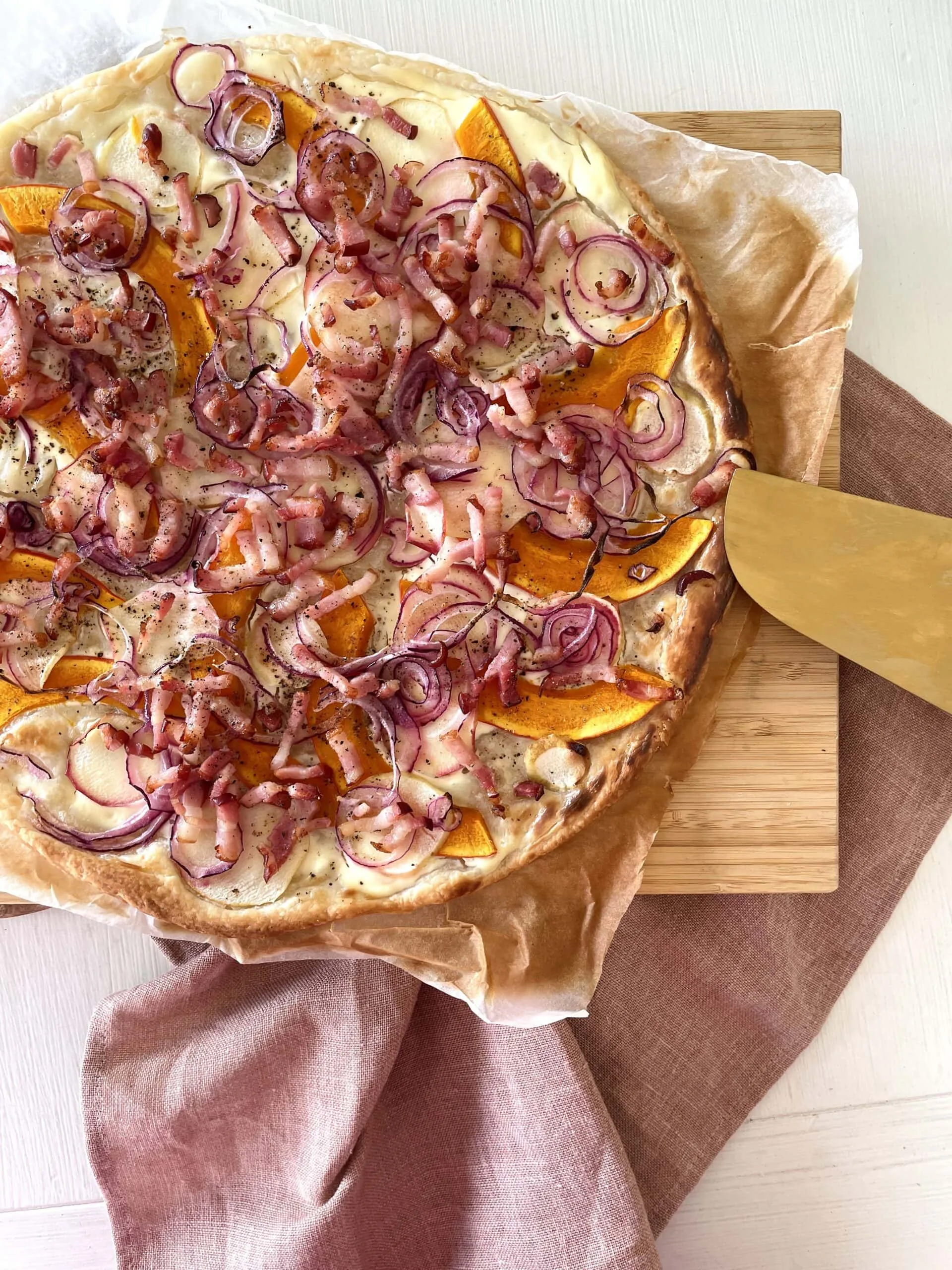 Flammekueche potimarron et pommes