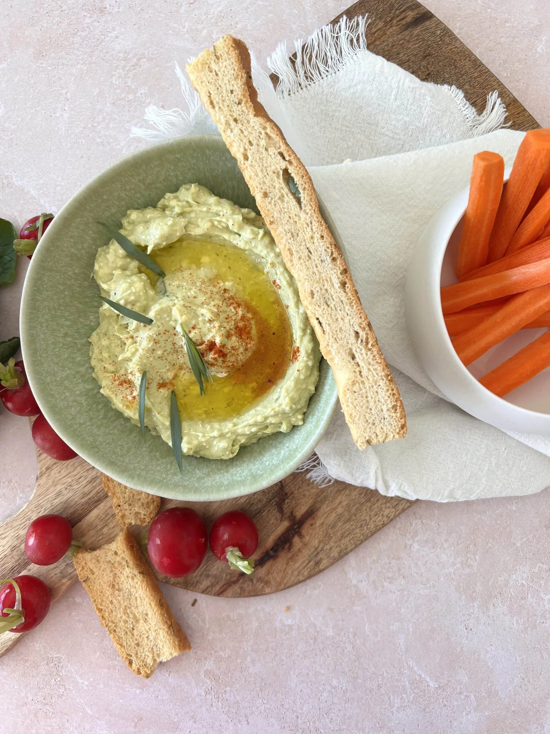 Dip avocat, feta et estragon 
