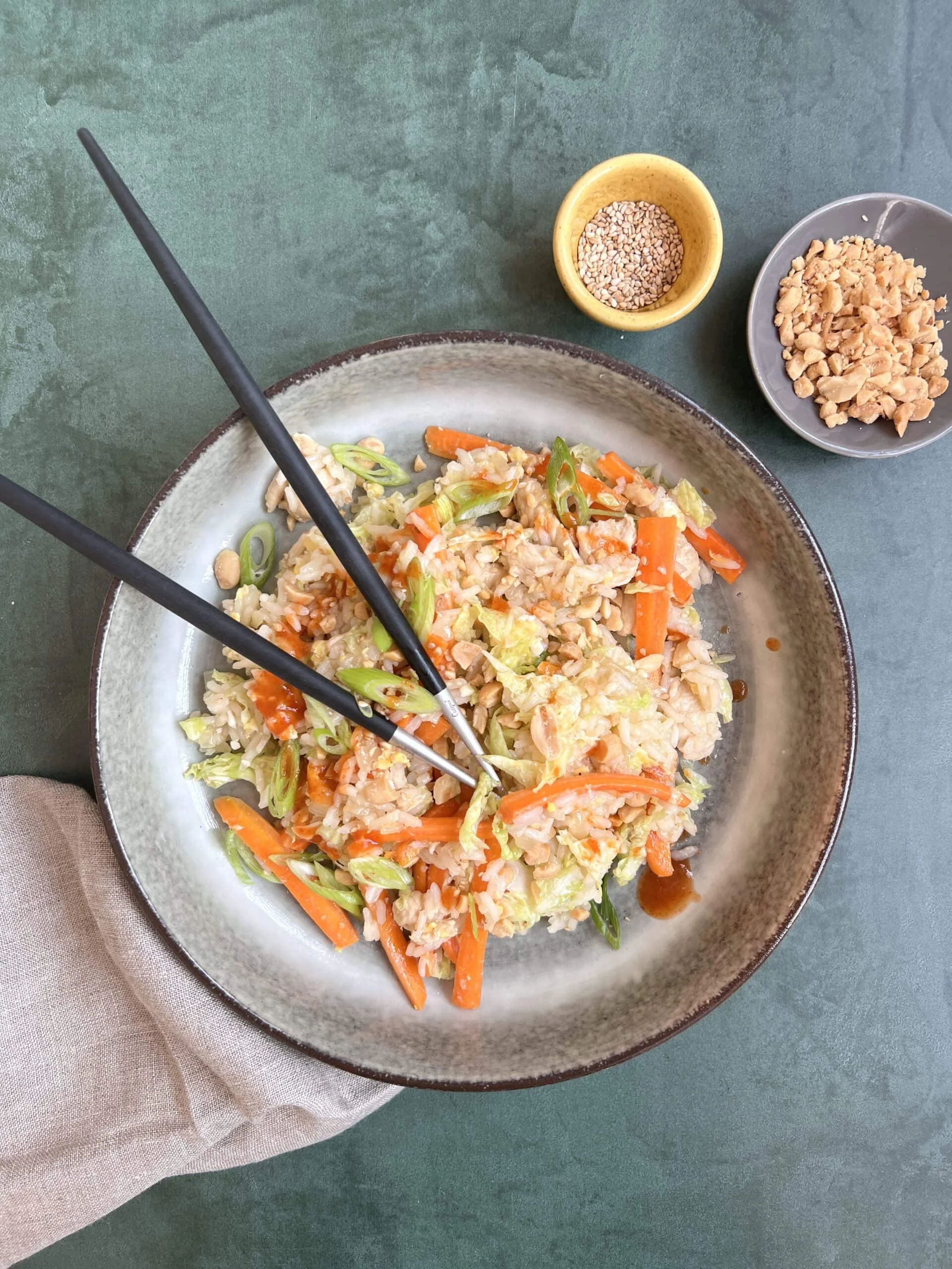 Riz sauté au poulet