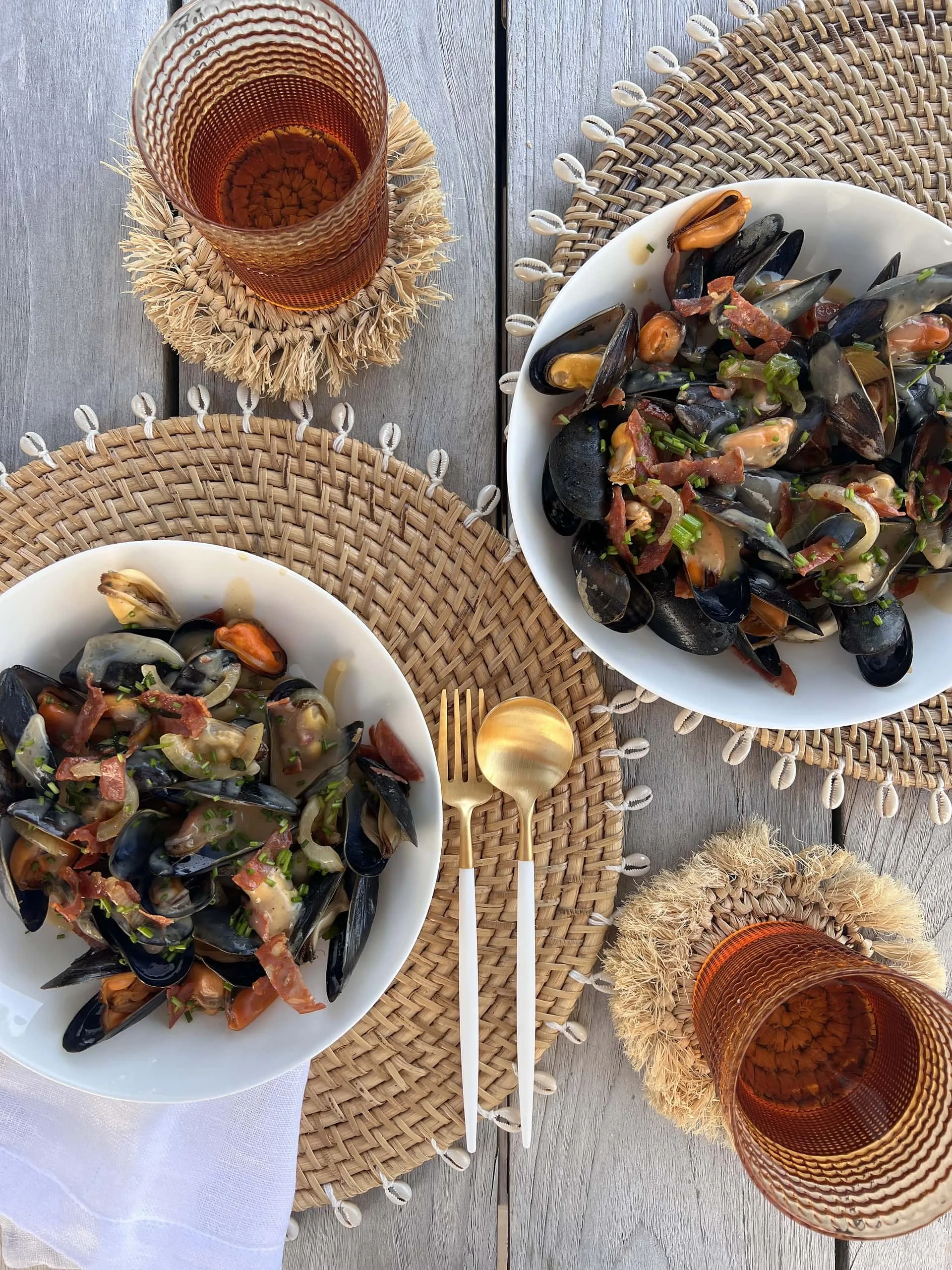 Moules à la crème de chorizo