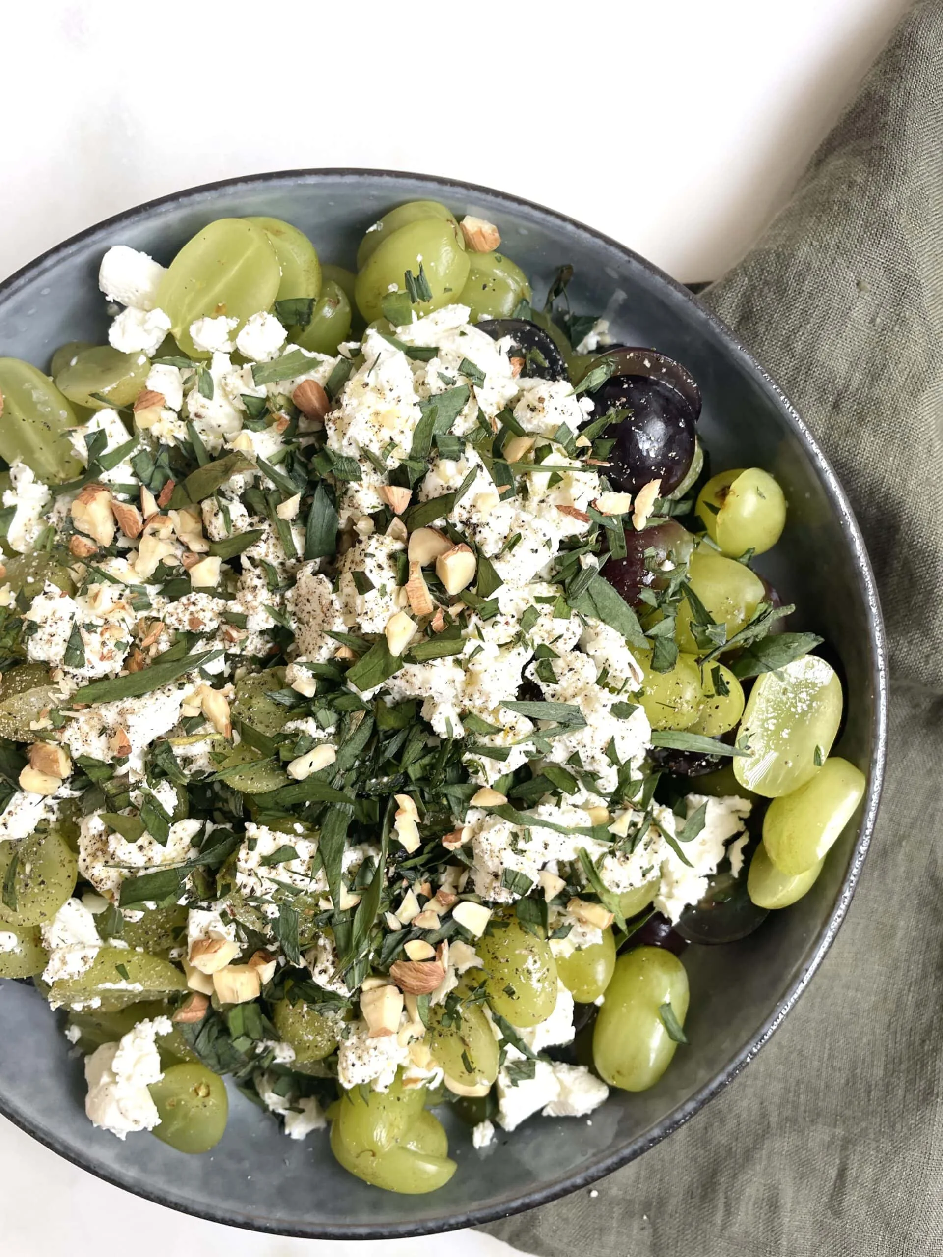 Salade de raisins et chèvre