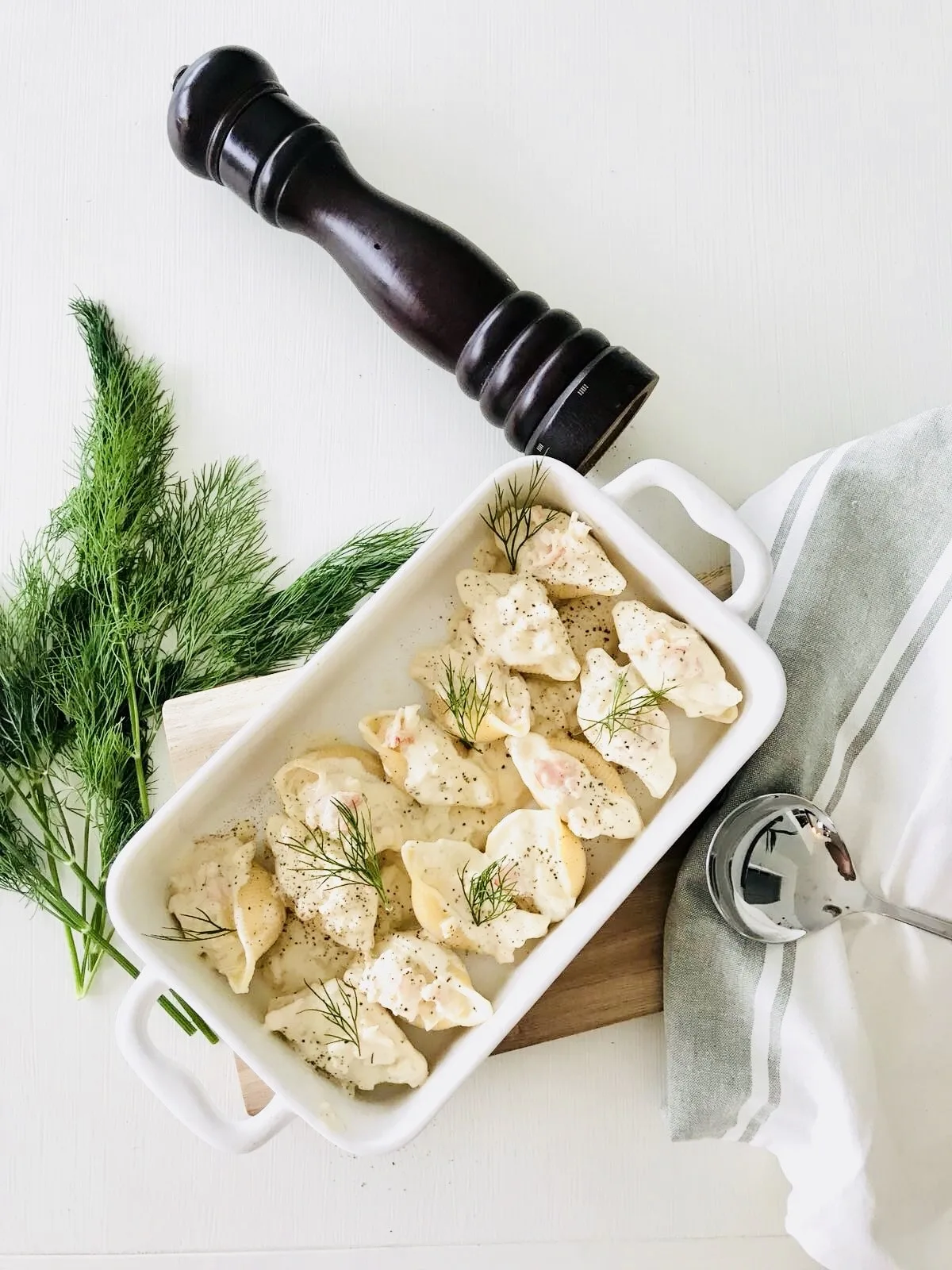 Conchiglioni farcis aux scampis