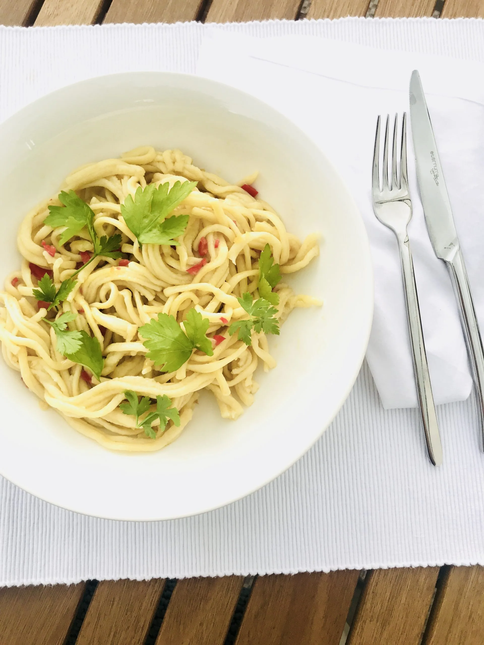 Fettuccini ail – Persil – Piment