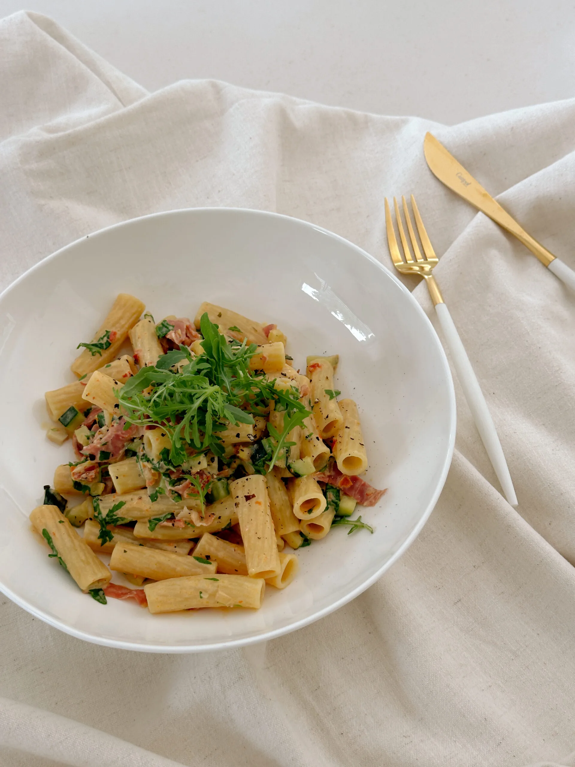 Rigatoni tapenade de tomates séchées et chèvre