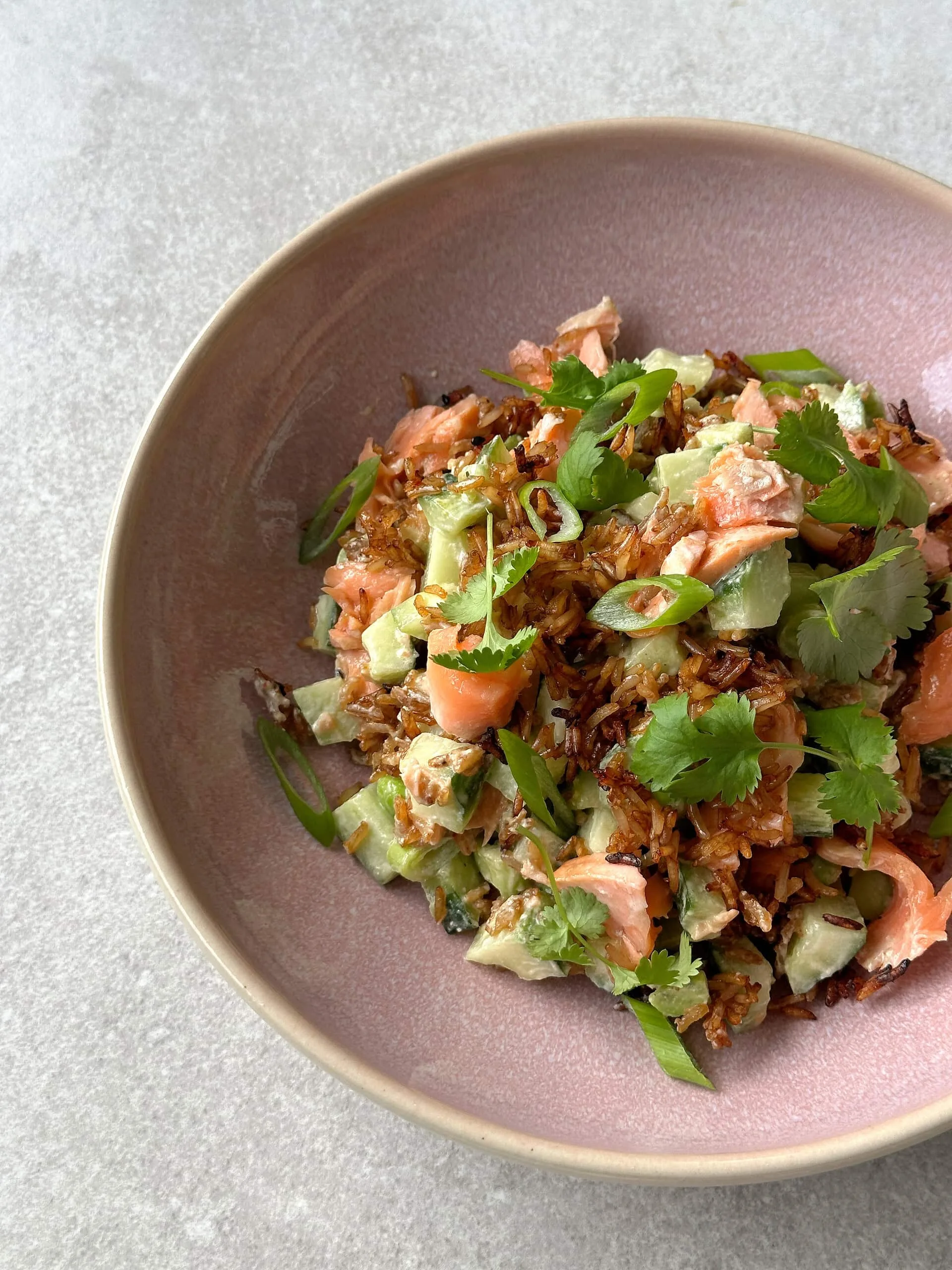Crispy rice salad
