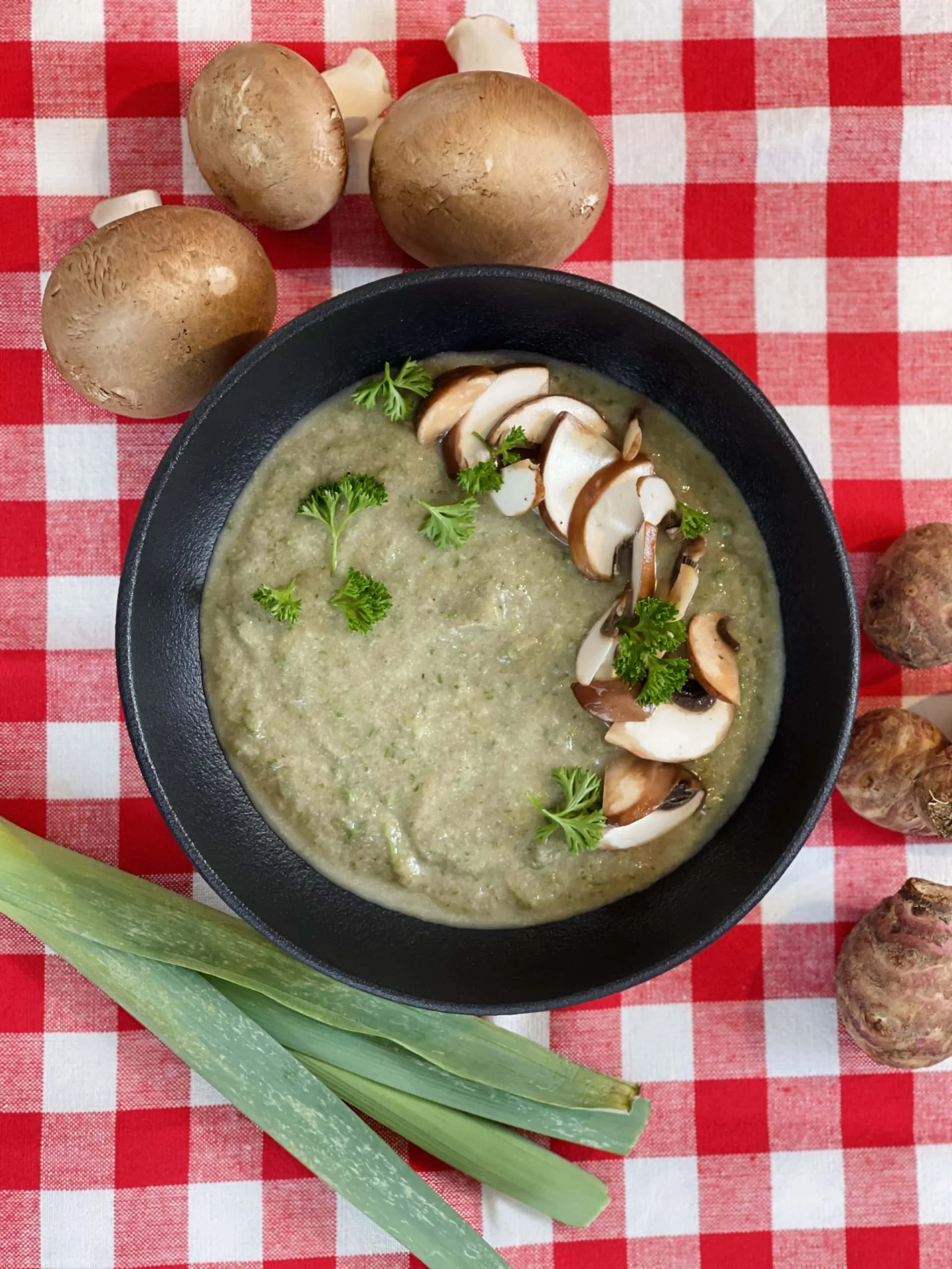 Potage champignons & topinambours