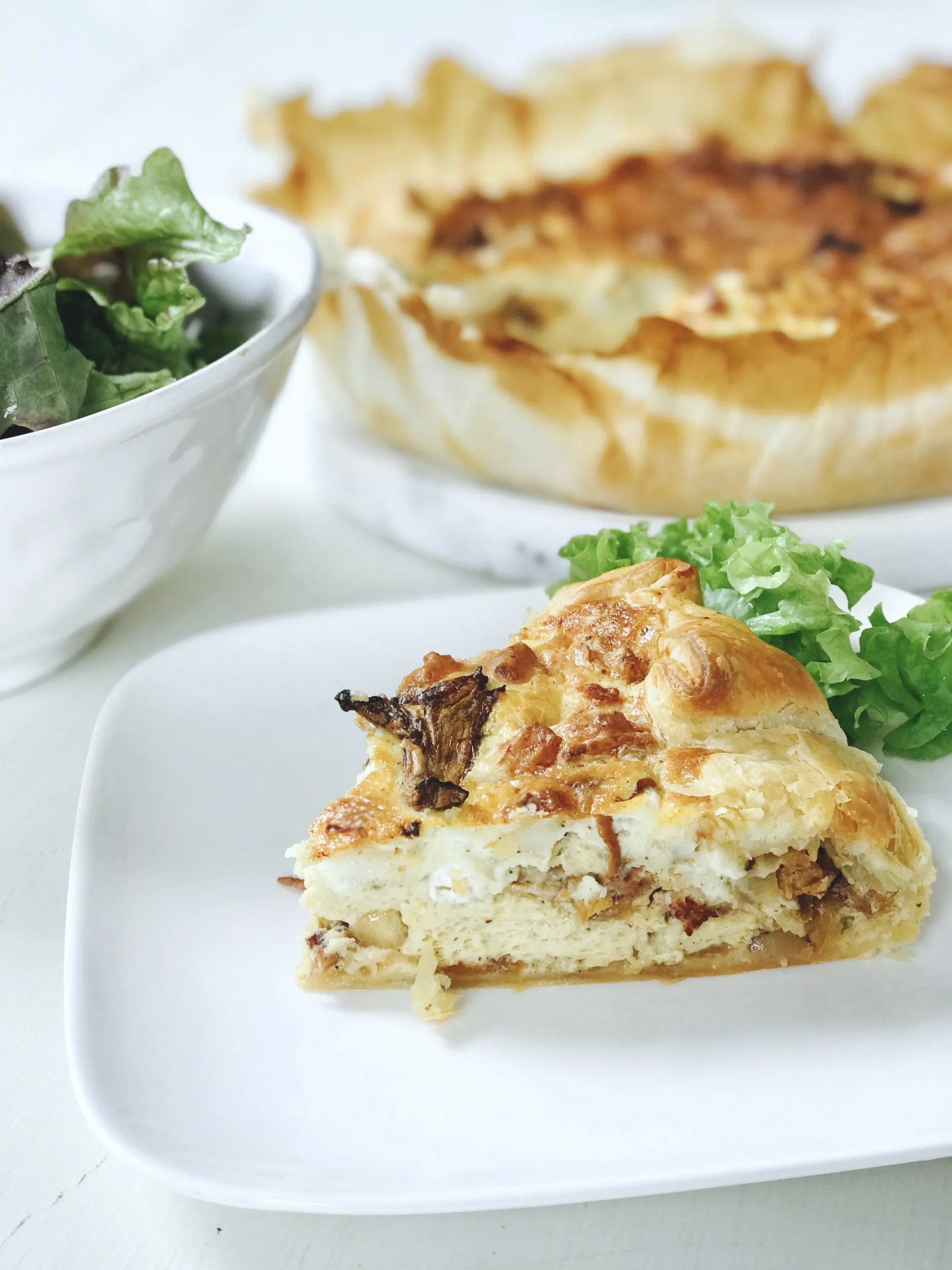 Quiche Chèvre – Lard – Giroles 