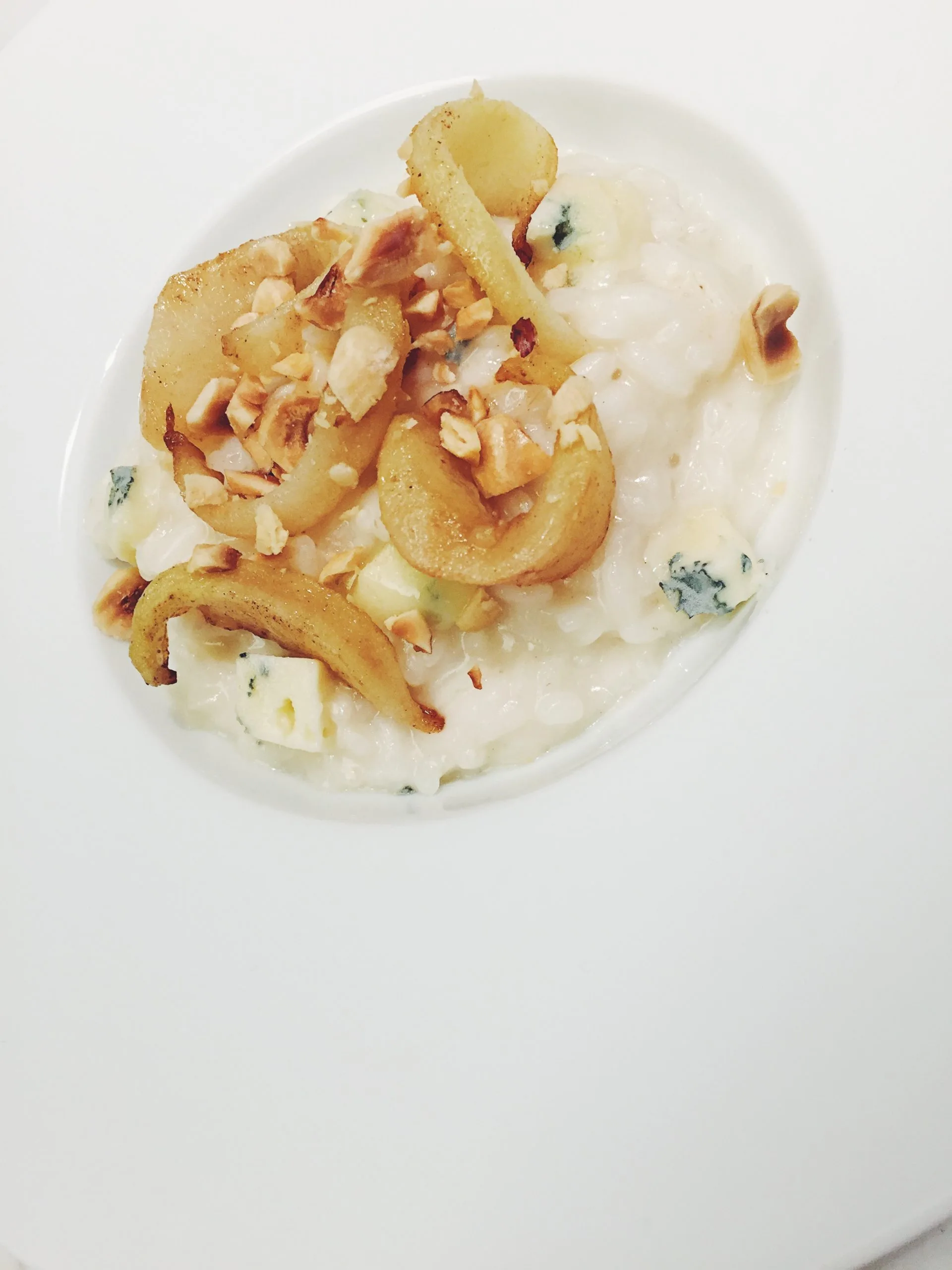 Risotto à la Fourme d’Ambert – Poire – Noisette
