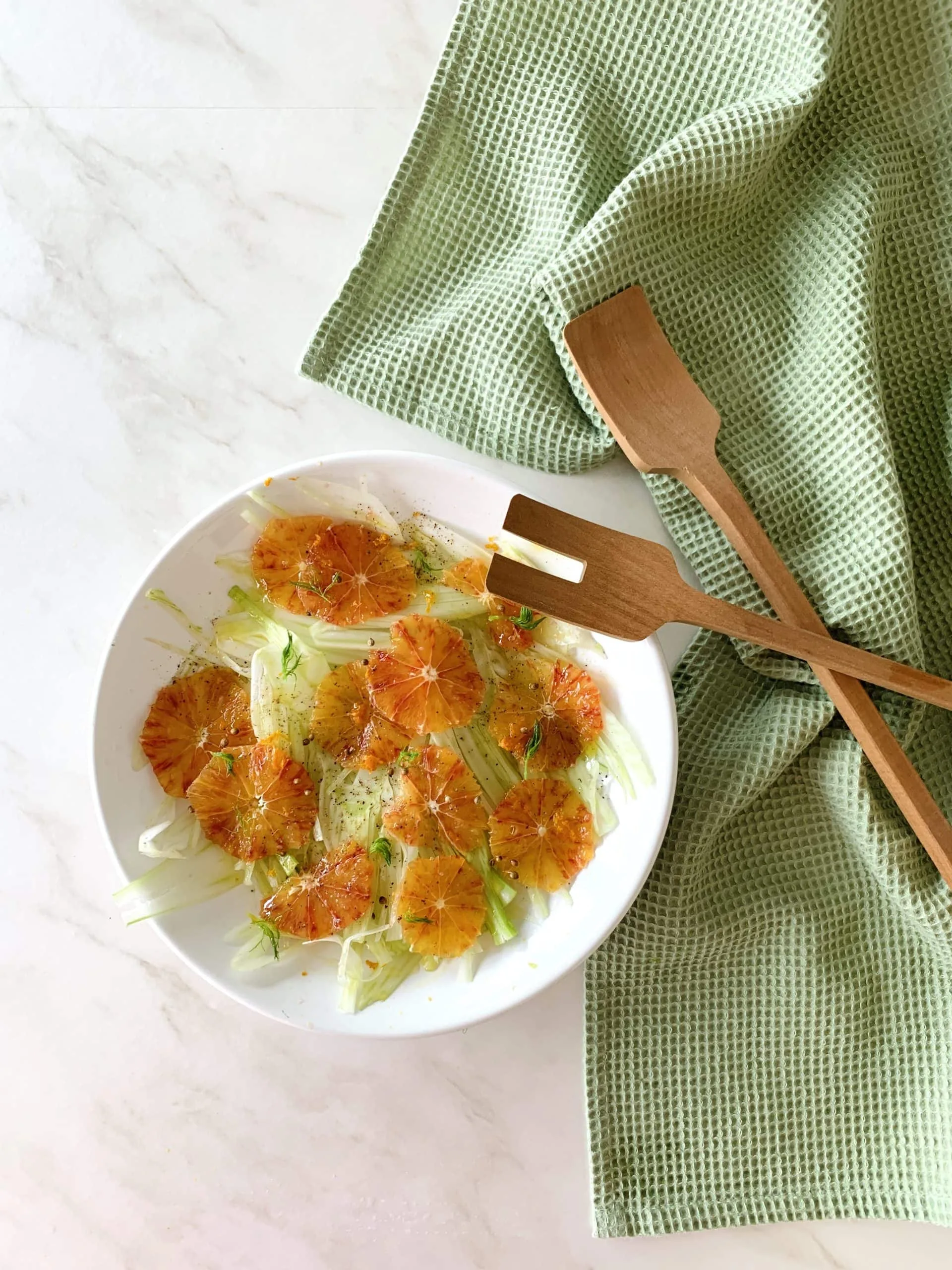 Salade de fenouil crû et orange sanguine