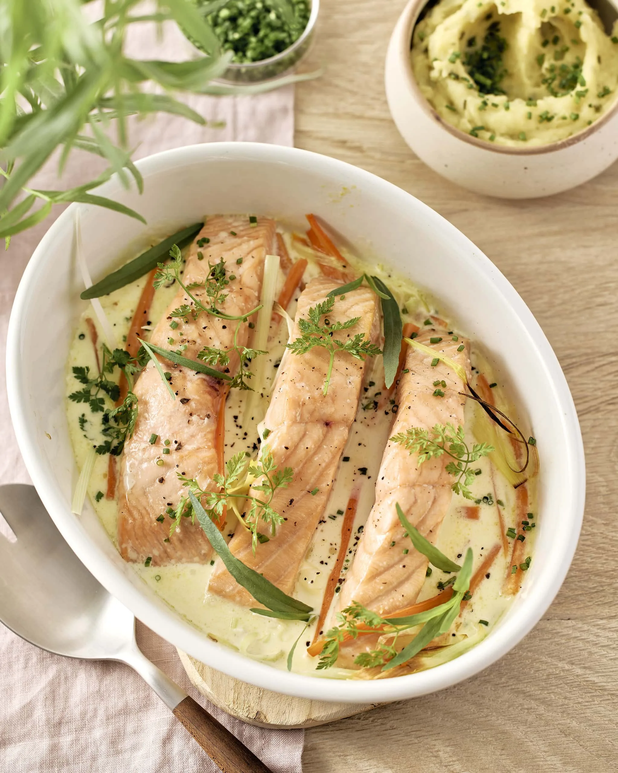 Saumon aux petits légumes