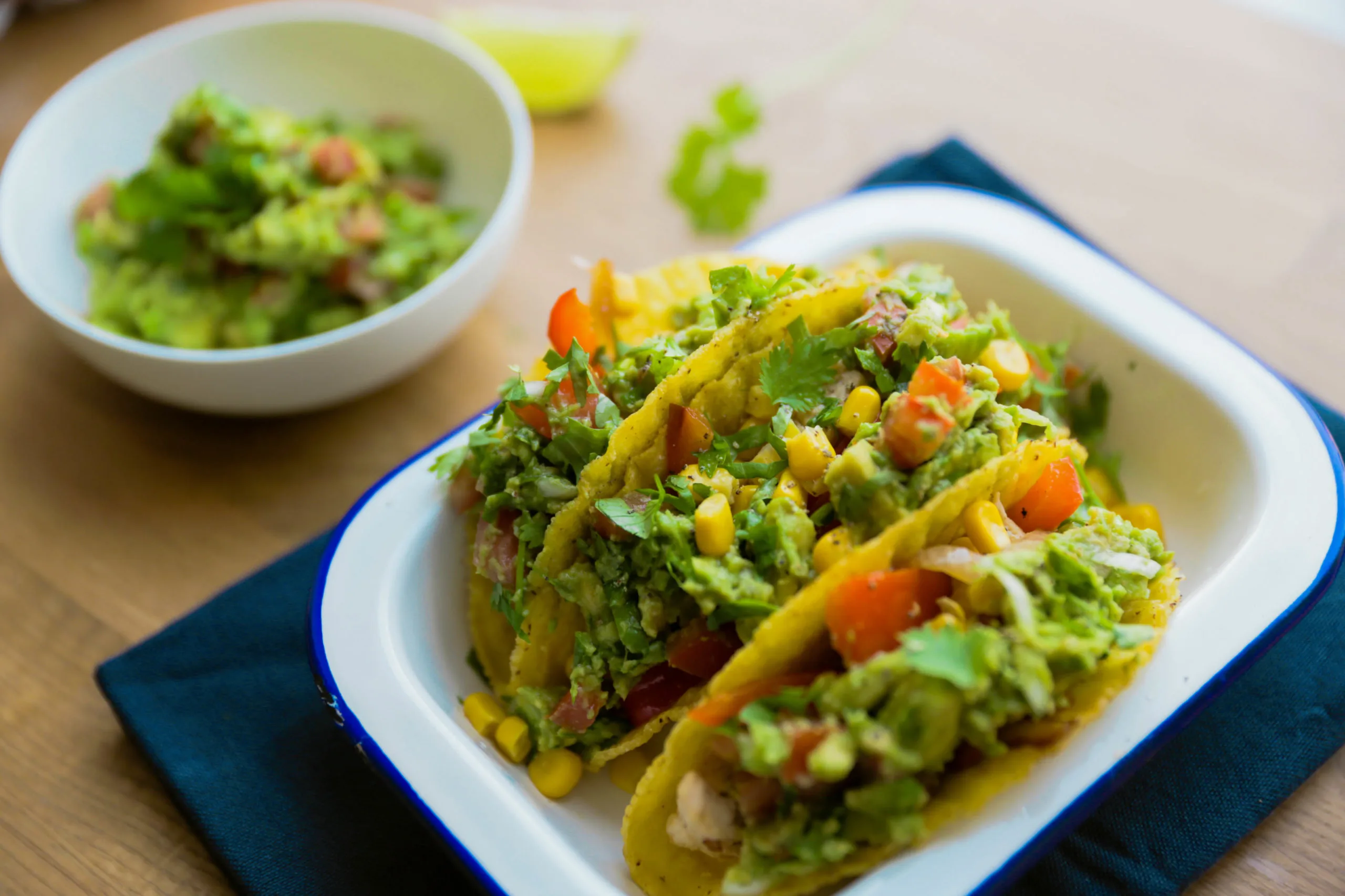 Tacos au poulet et guacamole