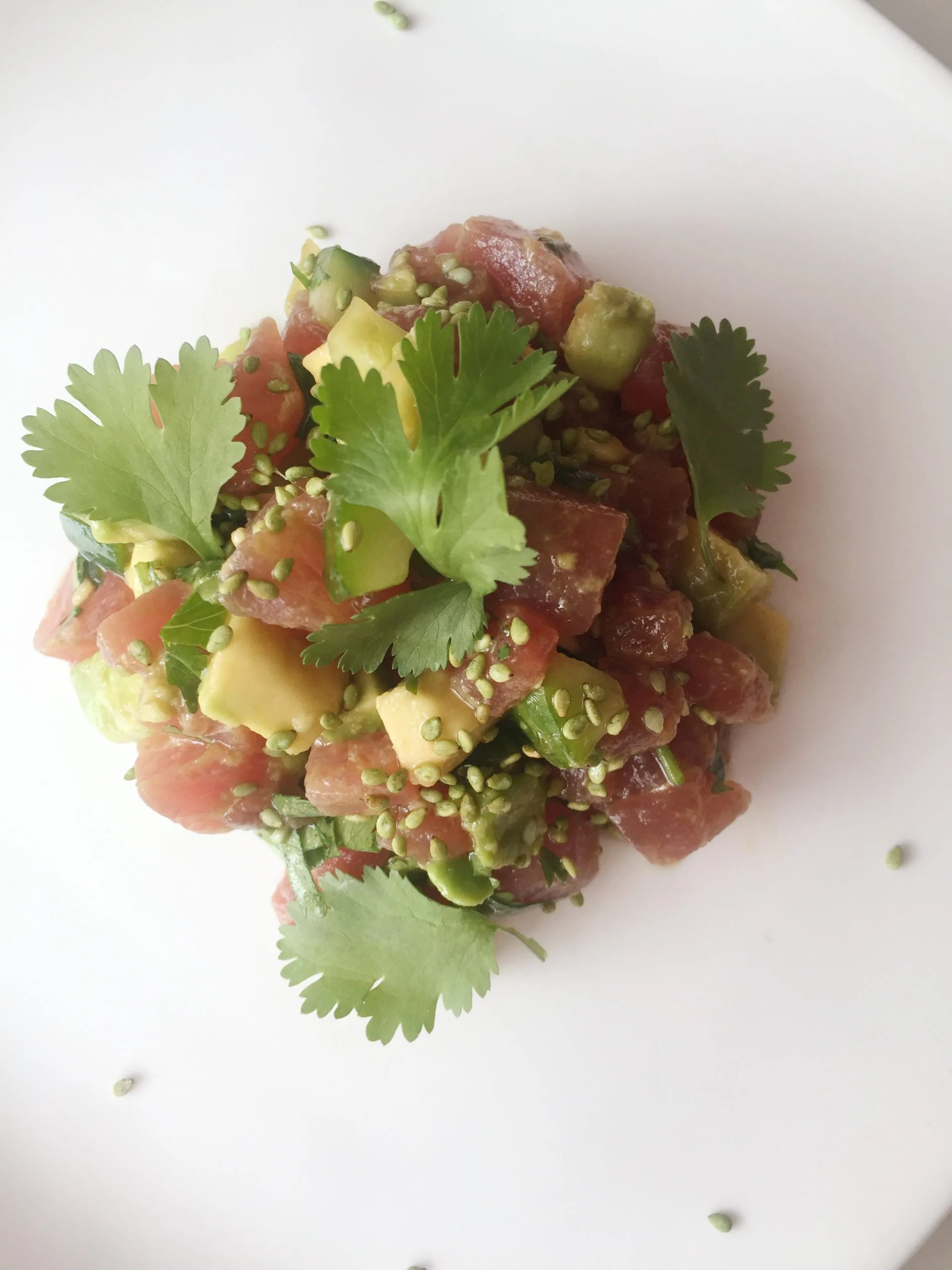 Tartare de Thon Jaune – Avocat – Concombre