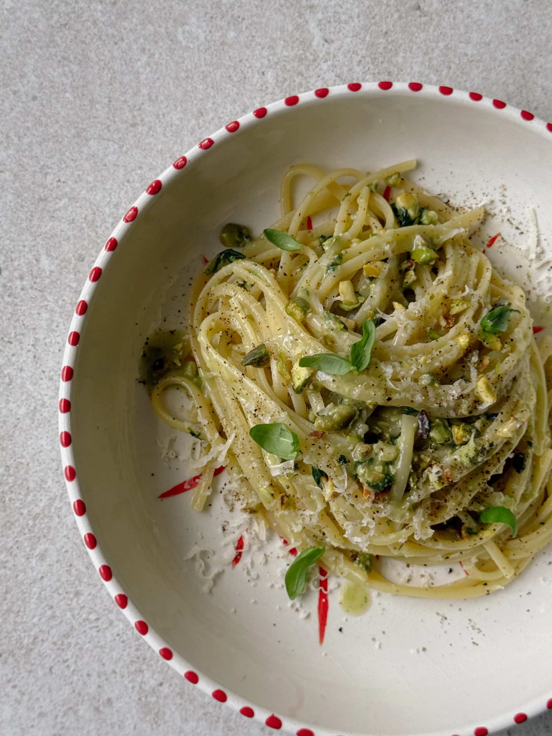 Linguine au pesto de pistaches