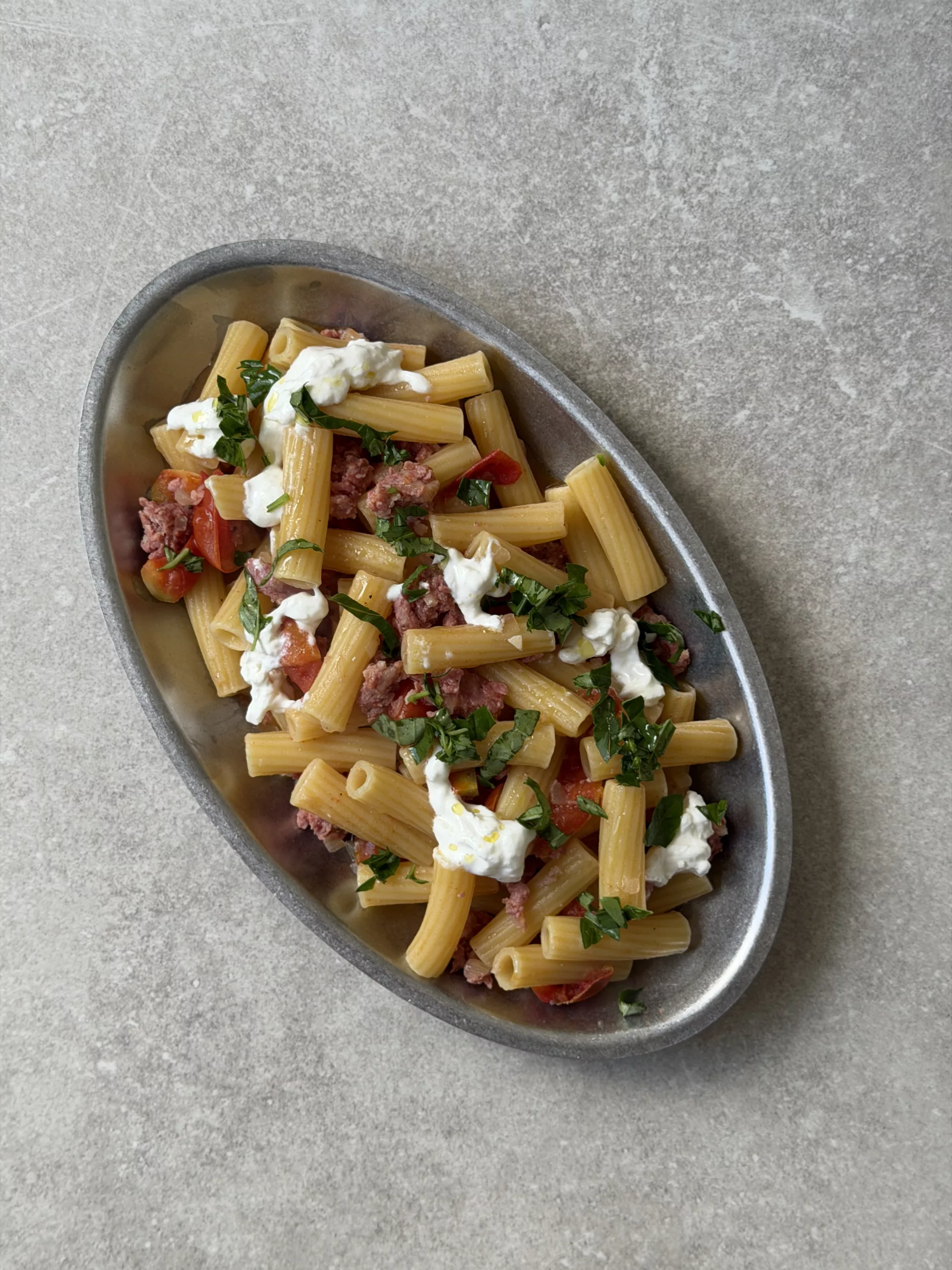 Rigatoni tomates cerises